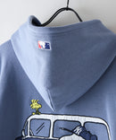 【PEANUTS/ピーナッツ】【ユニセックスデザインでリンクコーデにも◎】MLB×PEANUTS 裏起毛ジップパーカー 保温 キャラクター ドジャース ヤンキース ホワイトソックス