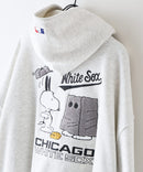 【PEANUTS/ピーナッツ】【ユニセックスデザインでリンクコーデにも◎】MLB×PEANUTS 裏起毛ジップパーカー 保温 キャラクター ドジャース ヤンキース ホワイトソックス