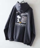 【PEANUTS/ピーナッツ】【ユニセックスデザインでリンクコーデにも◎】MLB×PEANUTS 裏起毛ジップパーカー 保温 キャラクター ドジャース ヤンキース ホワイトソックス