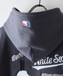 【PEANUTS/ピーナッツ】【ユニセックスデザインでリンクコーデにも◎】MLB×PEANUTS 裏起毛ジップパーカー 保温 キャラクター ドジャース ヤンキース ホワイトソックス