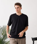【HEAT BLOCKER/ヒートブロッカー】【まるで着る日傘！遮熱＆UVカット】コットンライク VネックTシャツ 吸水速乾 アンチピリング イージーケア ユニセックス