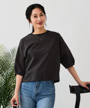 【汗染みの目立ちにくいTシャツ ZEROSTAIN/ゼロステイン】バルーン袖Tシャツ レディース 撥水・汗染み防止 多機能Tシャツ zo ❘ジーンズメイト公式オンラインショップ