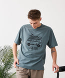 【HEAT BLOCKER/ヒートブロッカー】【まるで着る日傘！遮熱＆UVカット】コットンライク プリントTシャツ レトロサーフ 吸水速乾 アンチピリング イージーケア ユニセックス