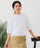 【汗染みの目立ちにくいTシャツ ZEROSTAIN/ゼロステイン】バルーン袖Tシャツ レディース 撥水・汗染み防止 多機能Tシャツ zo ❘ジーンズメイト公式オンラインショップ