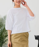【汗染みの目立ちにくいTシャツ ZEROSTAIN/ゼロステイン】バルーン袖Tシャツ レディース 撥水・汗染み防止 多機能Tシャツ zo ❘ジーンズメイト公式オンラインショップ