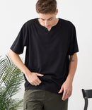 【HEAT BLOCKER/ヒートブロッカー】【まるで着る日傘！遮熱＆UVカット】コットンライク キーネックTシャツ 吸水速乾 アンチピリング イージーケア ユニセックス