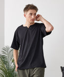 【HEAT BLOCKER/ヒートブロッカー】【まるで着る日傘！遮熱＆UVカット】コットンライク キーネックTシャツ 吸水速乾 アンチピリング イージーケア ユニセックス