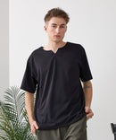 【HEAT BLOCKER/ヒートブロッカー】【まるで着る日傘！遮熱＆UVカット】コットンライク キーネックTシャツ 吸水速乾 アンチピリング イージーケア ユニセックス