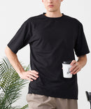 【HEAT BLOCKER/ヒートブロッカー】【まるで着る日傘！遮熱＆UVカット】コットンライク 胸ポケットTシャツ 吸水速乾 アンチピリング イージーケア ユニセックス
