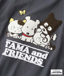 【タマ＆フレンズ～うちのタマ知りませんか？】オリジナルデザインTシャツ バイキンくん 刺繍 ドロップショルダー ユニセックス