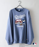 【PEANUTS/ピーナッツ】【ユニセックスデザインでリンクコーデにも◎】MLB×PEANUTS 裏起毛トレーナー 保温 キャラクター ドジャース ヤンキース パイレーツ ❘ジーンズメイト公式オンラインショップ