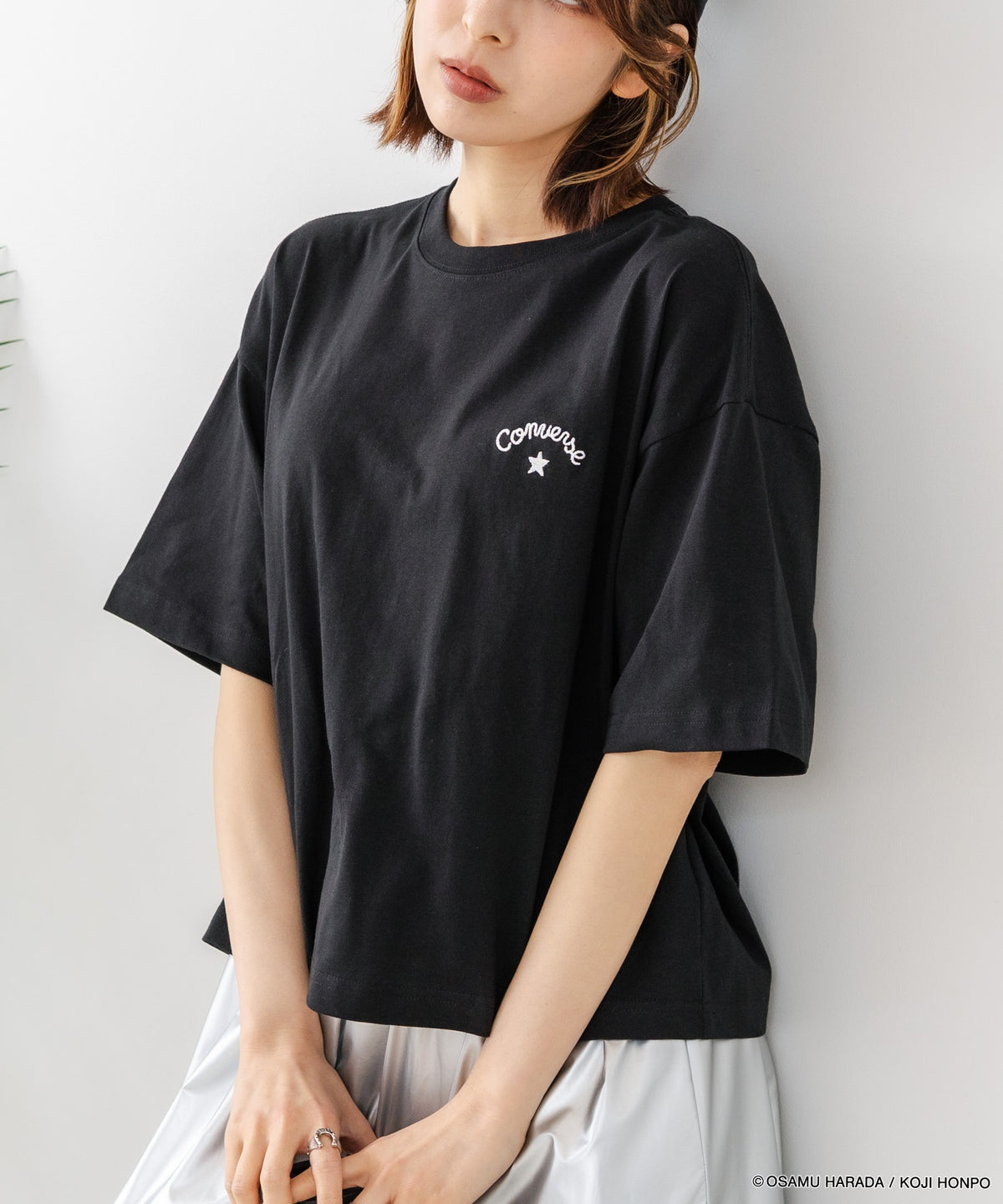CONVERSE/コンバース】CONVERSE×OSAMUGOODS 天竺 CAT サガラ刺繍Tシャツ