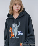【TOM and JERRY/トムとジェリー】【ユニセックスデザインでリンクコーデにも◎】裏起毛プルオーバーパーカー フーディ 保温 カジュアル キャラクター トム ジェリー タフィー サカナ
