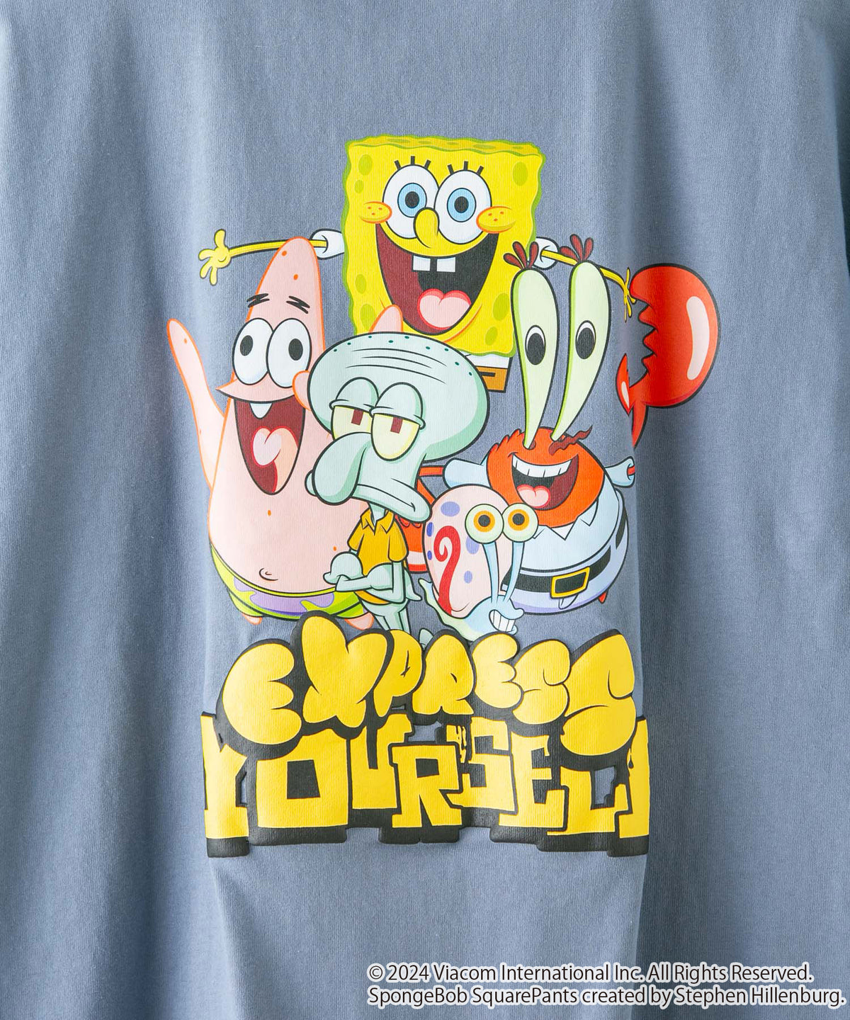 SpongeBob/スポンジ・ボブ】 オリジナルデザイン Tシャツ パトリック イカルド ドロップショルダー ビッグシルエット ユニセック