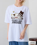 【タマ＆フレンズ～うちのタマ知りませんか？】オリジナルデザインTシャツ バイキンくん 刺繍 ドロップショルダー ユニセックス