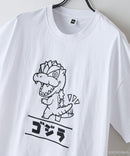 【GODZILLA/ゴジラ】【コットン100％のしっかりした生地 ドロップショルダー】オリジナルデザイン 刺繍Tシャツ ゴジラ キングギドラ メカゴジラ コラボ 特撮 映画 キャラT オーバーサイズ