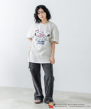【PEANUTS /ピーナッツ】 オリジナルデザイン 刺繍 Tシャツ スヌーピー  ベル ドロップショルダー ビッグシルエット ユニセックス キャラクター