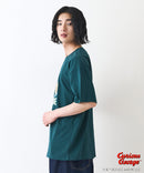 【おさるのジョージ】 オリジナルデザイン 刺繍 Tシャツ ジョージ ドロップショルダー ビッグシルエット ユニセックス キャラクター