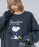 【PEANUTS/ピーナッツ】【ユニセックスデザインでリンクコーデにも◎】MLB×PEANUTS 裏起毛トレーナー 保温 キャラクター ドジャース ヤンキース パイレーツ ❘ジーンズメイト公式オンラインショップ