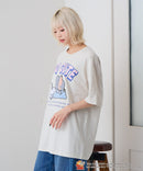 【TOM and JERRY/トムとジェリー】オリジナルデザインTシャツ 刺繍 ドロップショルダー ユニセックス