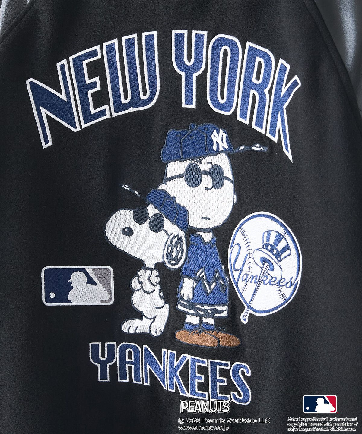 PEANUTS×MLB】オリジナルデザイン スタジャン バーシティージャケット