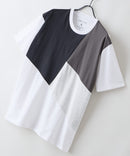 【ZERO STAIN/ゼロステイン】汗染みの目立ちにくいTシャツ ZEROSTAIN 切り替えデザインTシャツ 防汚 UVカット ホワイト B柄 ❘ジーンズメイト公式オンラインショップ