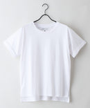【汗染みの目立ちにくいTシャツ ZEROSTAIN/ゼロステイン】ロールカフサイドスリットTシャツ 撥水・UVカット機能付き レディース 快適Tシャツ zo ホワイト ❘ジーンズメイト公式オンラインショップ