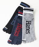 【HANES/ヘインズ】【蒸れない・におわない】5本指ソックス 3足組 抗菌防臭・吸汗 ショート丈 ラインソックス 3Pパック ❘ジーンズメイト公式オンラインショップ