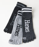 【HANES/ヘインズ】【蒸れない・におわない】5本指ソックス 3足組 抗菌防臭・吸汗 ショート丈 ラインソックス 3Pパック ❘ジーンズメイト公式オンラインショップ