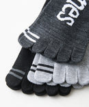 【HANES/ヘインズ】【蒸れない・におわない】5本指ソックス 3足組 抗菌防臭・吸汗 ショート丈 ラインソックス 3Pパック ❘ジーンズメイト公式オンラインショップ