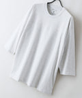 【ZERO STAIN/ゼロステイン】汗染みの目立ちにくいTシャツ ZEROSTAIN フットボール切り替え 7分袖 オーバーサイズ Tシャツ 防汚 UVカット オフホワイト ❘ジーンズメイト公式オンラインショップ