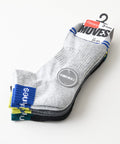 【HANES/ヘインズ】【甲メッシュで蒸れない】MOVES 3足組 ショートソックス 抗菌防臭 足底パイルで疲れにくい 高機能3P靴下