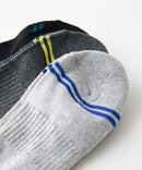 【HANES/ヘインズ】【甲メッシュで蒸れない】MOVES 3足組 ショートソックス 抗菌防臭 足底パイルで疲れにくい 高機能3P靴下