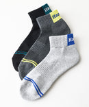 【HANES/ヘインズ】【甲メッシュで蒸れない】MOVES 3足組 ショートソックス 抗菌防臭 足底パイルで疲れにくい 高機能3P靴下