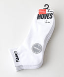 【HANES/ヘインズ】【甲メッシュで蒸れない】MOVES 3足組 ショートソックス 足底パイルで疲れにくい 抗菌防臭 3P靴下 ホワイト ❘ジーンズメイト公式オンラインショップ