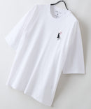 【ZERO STAIN/ゼロステイン】汗染みの目立ちにくいTシャツ ZEROSTAIN アニマルワンポイント刺繍オーバーサイズTシャツ 防汚 UVカット ホワイト B柄 ❘ジーンズメイト公式オンラインショップ