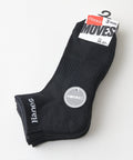 【HANES/ヘインズ】【甲メッシュで蒸れない】MOVES 3足組 ショートソックス 足底パイルで疲れにくい 抗菌防臭 3P靴下 ブラック ❘ジーンズメイト公式オンラインショップ