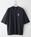 【ZERO STAIN/ゼロステイン】汗染みの目立ちにくいTシャツ ZEROSTAIN アニマルワンポイント刺繍オーバーサイズTシャツ 防汚 UVカット ❘ジーンズメイト公式オンラインショップ