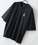 【ZERO STAIN/ゼロステイン】汗染みの目立ちにくいTシャツ ZEROSTAIN アニマルワンポイント刺繍オーバーサイズTシャツ 防汚 UVカット ブラック B柄 ❘ジーンズメイト公式オンラインショップ