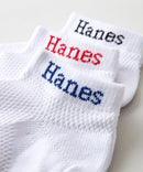 【HANES/ヘインズ】【総メッシュで蒸れない】MOVES 3足組 スニーカーソックス 抗菌防臭 吸汗速乾 高機能3P靴下