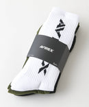 【AVIREX/アヴィレックス】【丈夫でタフな3足組】Standard Logo 3P Socks ロゴソックス 3足組 無地 迷彩柄 まとめ買い アメカジ ストリート スケーター ミリタリー