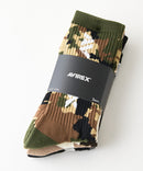 【AVIREX/アヴィレックス】【丈夫でタフな3足組】Standard Logo 3P Socks ロゴソックス 3足組 無地 迷彩柄 まとめ買い アメカジ ストリート スケーター ミリタリー