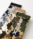 【AVIREX/アヴィレックス】【丈夫でタフな3足組】Standard Logo 3P Socks ロゴソックス 3足組 無地 迷彩柄 まとめ買い アメカジ ストリート スケーター ミリタリー