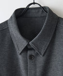 【BLUE STANDARD/ブルースタンダード】ストレッチニット ツイルシャツジャケット ウールタッチ