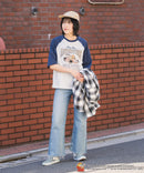 【TOM＆JERRY/トムとジェリー】ラグラン7分袖Tシャツ ❘ジーンズメイト公式オンラインショップ
