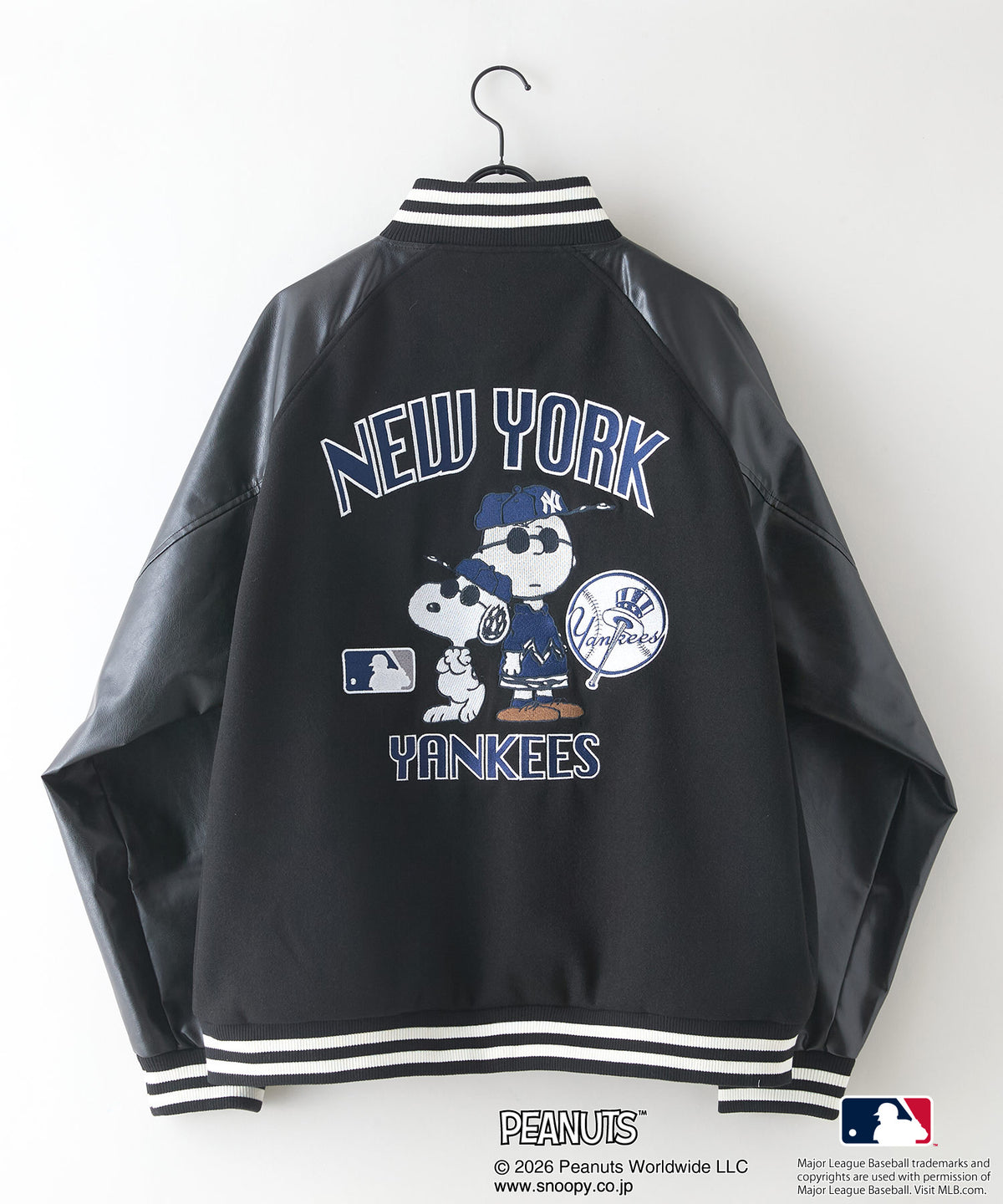 PEANUTS×MLB】オリジナルデザイン スタジャン バーシティージャケット