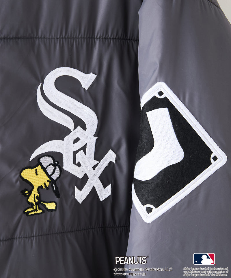 【PEANUTS×MLB】オリジナルデザイン ナイロンパファージャケット 中綿ジャケット ヤンキース ドジャース ホワイトソックス
