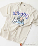 【TOM and JERRY/トムとジェリー】オリジナルデザインTシャツ 刺繍 ドロップショルダー ユニセックス