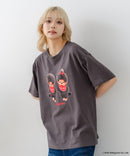 【Monchhichi/モンチッチ】【限定オリジナルデザイン】モンチッチ Tシャツ コットン100% ドロップショルダーシルエット プリント サガラ刺繍 半袖 カットソー キャラクター レトロ ユニセックス