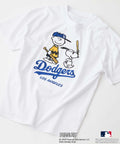 【PEANUTS×MLB】オリジナルデザインTシャツ 刺繍 ドロップショルダー ユニセックス